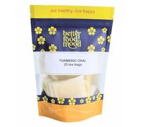 Better Food Mood Turmeric Chai Spiced Herbal Tea | Perfect for Golden Milk | 25 Tea Bags | No Caffeine | Use for Turmeric Latte