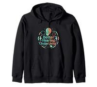 Better Hearing Living Awareness Design Zip Hoodie