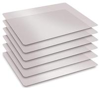 Better Kitchen Products Extra Thick Flexible Frosted Clear Plastic Cutting Mats, 12" x 18", Set of 6