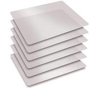 Better Kitchen Products Extra Thick Flexible Frosted Clear Plastic Cutting Mats, Set of 6, by