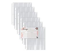 Better Kitchen Products Recipe Card Page Protectors, 50 Count, 4 x 6 inch Pockets, 2 Pockets Per Page, (for Medium Size 8.5"x 9.5" Binders), Recipe Book Pocket Page Refill Sheets