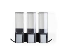 Better Living Products 77384 CLEVER Soap and Shower Triple Dispenser, Black/Chrome
