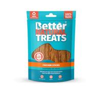 Better Natural Chicken Sticks, Natural Treats for Dogs, Chews made with 100% Real Chicken Breast, Low in Fat with High Protein, Grain Free & Gluten Free, 90g (Pack of 10)