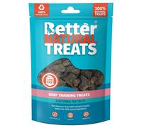 Better Natural Beef Liver & Chicken Training Treats, Natural Treats for Dogs, Made with 100% Real Beef Liver & Chicken Breast, Low in Fat with High Protein, Grain Free & Gluten Free, 90g (Pack of 10)