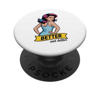 Better Not Bitter Confident Woman Pop Art PopSockets Adhesive PopGrip