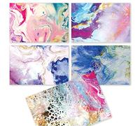 Better Office Products 100-Pack All Occasion Greeting Cards, Assorted Blank Note Cards, 4 x 6 inch, 5 Abstract Art Designs, Blank Inside, with Envelopes, 100 Pack