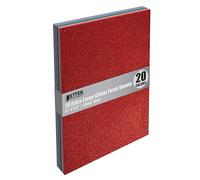 Better Office Products 20 Pack Extra Large Glitter Foam Sheets, 12 x 17.5 Inch, by , Assorted 20 Colors, for Arts and Crafts, 20 XL Sheets