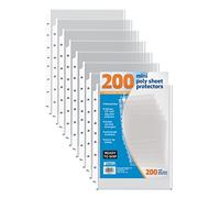 Better Office Products 200 Count Mini Poly Sheet Protectors, Standard Weight, Diamond Clear, by, 5.5 x 8.5, 200 Pack