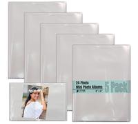 Better Office Products 24 Photo Mini Photo Album, 4 x 6 Inch, Pack of 5, Clear View Cover, by , Holds 24 Photos, 5 Pack