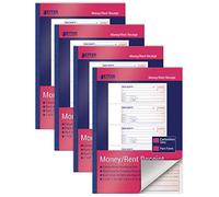 Better Office Products Cash Money and Rent Receipt Books, 4 Pack, Large Size, 2-Part Carbonless (White/Canary Yellow), 7-5/8 x 10-7/8 inches, 200 Sets per Book (800 Total Sets)