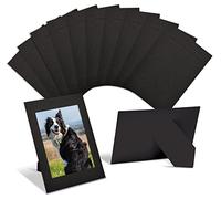 Better Office Products Paper Picture Frames for 4 x 6 Inch Inserts, 50 Pack, Heavy Cardstock Photo Frame with Easel, Standing Paper Frames (Black)