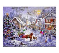 Better Selection 5D DIY Diamond Art by Number Kits, Christmas Snow Day Gift Xmas Tree Full Drill Diamond Gem Art Kits for Adults Crystal Rhinestone Embroidery Painting for Beginner 11.8x15.7 inch