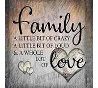 Better Selection 5D DIY Diamond Art, Family Love Warm Heart Word Diamond Art Kits for Adults Full Drill Round Diamond Gem Art Beads Painting for Kids Perfect for Home Wall Decor 11.8x11.8 inch