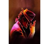 Better Selection 5D DIY Diamond Art, Michael Jackson King of Music Diamond Art Kits for Adults Full Drill Round Diamond Gem Art Beads Painting for Kids Perfect for Home Wall Décor 11.8x15.7 inches