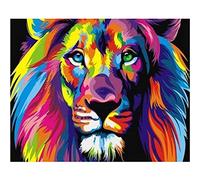 Better Selection Colorful Lion King Diamond Art Kit for Adults, 5D Full Drill DIY Arts & Crafts Bling Artwork Decor Gift Set with Crystal Rhinestone Gems 11.81x15.75 inch