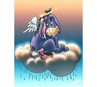 Better Selection DIY 5D Diamond Art Kit for Adult Kids, Eeyore Angel On A Cloud Full Drill Embroidery Cross Stitch Picture Supplies Arts Craft for Home Wall Decor Paint 11.8x15.7 inches