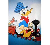 Better Selection DIY 5D Full Diamond Art Kit, Donald Duck is Riding A Train Diamond Art Kits for Adults Paint with Diamonds Kits Diamonds Embroidery by Numbers 11.8x15.7 inches