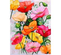 Better Selection DIY 5D Full Diamond Art Kit, Icelandic Poppies Mix Poppy Seeds and Plants Diamond Art Kits for Adults Paint with Diamonds Kits Diamonds Embroidery by Numbers 11.8x15.7 inches