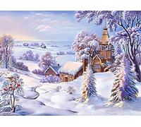 Better Selection Snowy Cottage Diamond Art Kit for Adults 5D Full Drill DIY Arts & Crafts Bling Artwork Decor Gift Set with Crystal Rhinestone Gems 12x16 30 x 40 cm