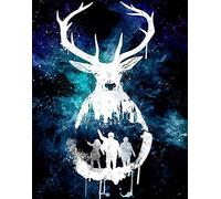 Better Selection White Stag Patronus Diamond Art Kit for Adults, 5D Full Drill DIY Arts & Crafts Bling Artwork Decor Gift Set with Crystal Rhinestone Gems 11.81x15.75 inch