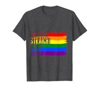 Better Straight Than Hate Rainbow Flag LGBT T-Shirt, Men, Dark Heather Grey, Small