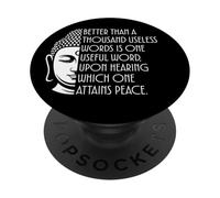 Better Than A Thousand Words One Useful Word Peace Quote PopSockets Adhesive PopGrip