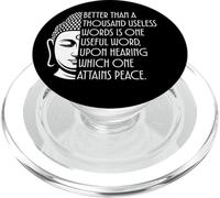 Better Than A Thousand Words One Useful Word Peace Quote PopSockets PopGrip for MagSafe