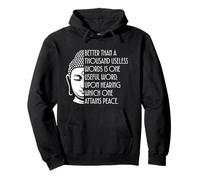 Better Than A Thousand Words One Useful Word Peace Quote Pullover Hoodie
