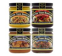 Better Than Bouillon Premium Base Variety Pack, 1 Roast Chicken Base, 1 Roast Beef Base, 1 Roasted Garlic Base, 1 Saute Onion Base, 8 oz Jars (Pack of 4)