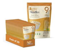 Better Than Noodles Thai Style Konjac Noodles 385g(Pack of 20) - Ready in Minutes, Low Calorie Noodle Alternative, Made with Organic Konjac Flour & Oat Fibre, Gluten-Free, Vegan, No Added Sugar