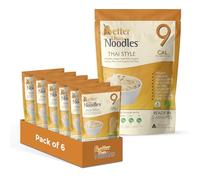 Better Than Noodles Thai Style Zero Carbohydrate 385 Grams Pack of 6 - Low Calorie Zero Sugar Konjac Flour Keto Diet & Vegan Food High in Nutrition - Low Carbohydrates Low Fat Diet Vegan Food
