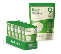 Better Than Noodles Zero Carbohydrate 385 Grams Pack Of 6 - Low Calorie Zero Sugar Konjac Flour Keto Diet & Vegan Food High In Nutrition - Low Carbohydrates Low Fat Vegan Food