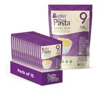 Better Than Pasta Angel Hair Konjac Pasta 385g(Pack of 15)- Zero Carb Pasta Alternative, Made with Organic Konjac Flour & Organic Oat Fibre, Low Calorie, Gluten Free, Vegan, Sugar Free Instant Meal