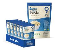 Better Than Pasta Spaghetti Konjac Pasta 385g (Pack of 6) - Zero Carb Spaghetti Alternative, Made with Organic Konjac Flour & Organic Oat Fibre, Low Calorie, Gluten Free, Vegan, Sugar Free