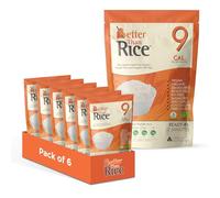 Better Than Rice Konjac Rice 385g (Pack of 6) - Ready in Minutes, Low Calorie Rice Alternative, Made with Organic Konjac Flour & Oat Fibre, Gluten-Free, Vegan, Zero Sugar, Fat Free