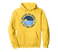 Better To Wake At The Lake Boat Captain Boating Boater Pullover Hoodie