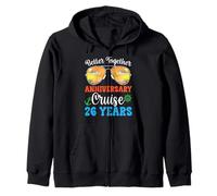 Better Together 26th Anniversary Cruise Ship Sunglasses Trip Zip Hoodie