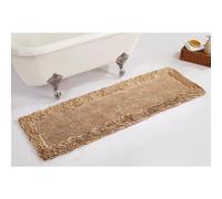 Better Trends 100% Cotton Bath Rug in Shaggy Border Collection - Ultra Soft, Plush, Absorbent, Tufted Bath Runner for Tub, Shower, and Bath Room, 20" x 60", Beige