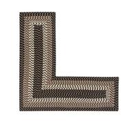 Better Trends Braided Rug - Alpine Braid Collection, Durable Spot Clean Reversible Indoor Utility L-Shape Rug, 100% Polypropylene, Vibrant Chocolate Stripe, 24" x 48" x 48"