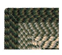 Better Trends Braided Rug - Alpine Braid Collection, Durable, Spot Clean, Reversible Indoor Utility Rug, 100% Polypropylene, Vibrant Color, 24" x 48" x 48" L-Shape, Hunter Stripe