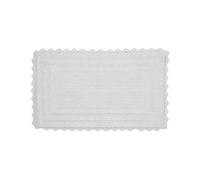 Better Trends Lilly Crochet 21x34 Reversible Bathroom Rugs and Bath mats for Bathroom, Luxurious 100% Cotton Bath Rug & Water Absorbent Bathroom Mat - White Bath Matt