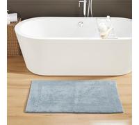 Better Trends Lux Collection is Ultra Soft Plush and Absorbent Tufted Bath Mat Rug 100 Percent Cotton in Vibrant Colors, 24" x 40" Rectangle, Blue