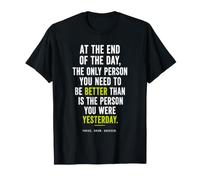 Better Yesterday Motivational Quote Retro Positive Thinkers T-Shirt