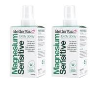 BetterYou Magnesium Sensitive Body Spray, Pure, Clean and Natural Source of Chlorides, Spray, Vegan & Palm-Oil Free, 100 ml (600 Sprays)