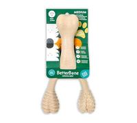 BetterBone - Dog Chew Toy - Large Medium Beef - Chew Bone Nylon & GMO Free on Cellulose Base - Chew Wood Chip-free & Sustainable
