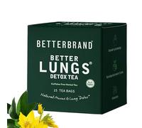 Betterbrand BetterLungs Detox Tea - Herbal Tea for Respiratory Support | Mullein Leaf & Herbal Blend for Lung Health & Wellness | Caffeine-Free | 15 Tea Bags