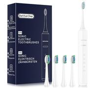 Betterchoi Sonic Electric Toothbrush for Adults, USB Rechargeable Toothbrush - 41,000 VPM Maglev Motor - 4 Brush Heads - IPX7 Waterproof, 180-Day Battery Life, 5 Cleaning Modes & Smart Timer, White