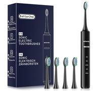 Betterchoi Sonic Electric Toothbrush for Adults, USB Rechargeable Toothbrush - 41,000 VPM Maglev Motor - 4 Brush Heads - IPX7 Waterproof, 180-Day Battery Life, 5 Cleaning Modes & Smart Timer, Black