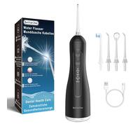 Betterchoi Water Flossers for Teeth, Portable Cordless Water Dental Flosser Teeth Pick - 4 Cleaning Modes, 1800 Pulses, 300ML Tank, IPX7 Waterproof, USB Type-C Charging for Home Travel, Black