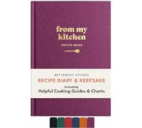 Betterday Blank Recipe Book, Diary for your own meal food recipes, Purple | Quality A5 Hardcover Journal to record ingredients, methods, times notes, beautifully organised notebook cook book, 112 Page